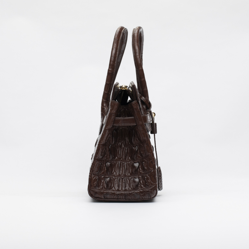 Женская коричневая сумка из крокодиловой кожи, реплика Birkin