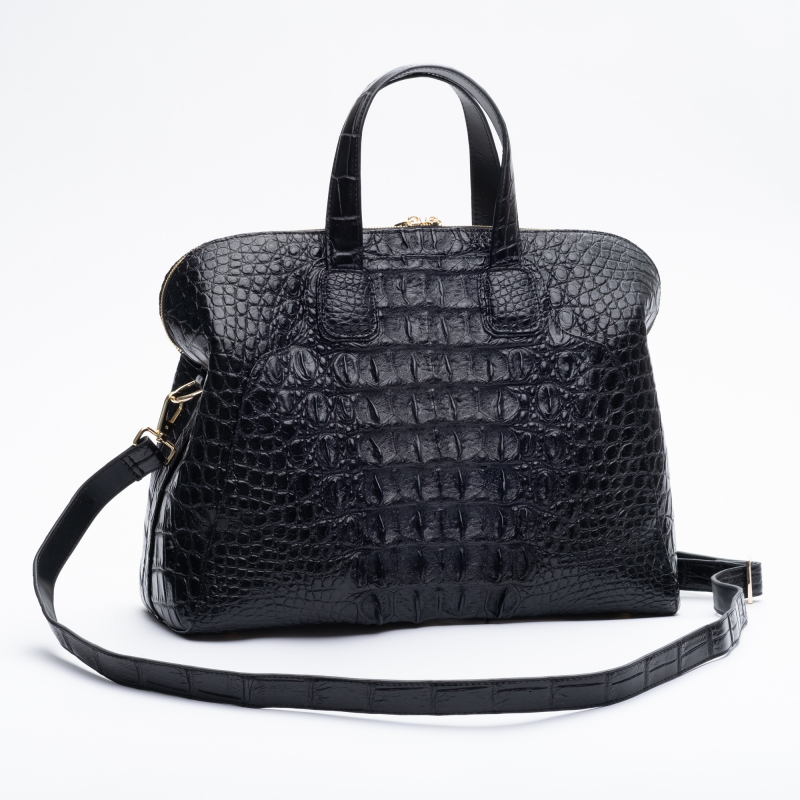 Женская сумка из кожи крокодила формата А4