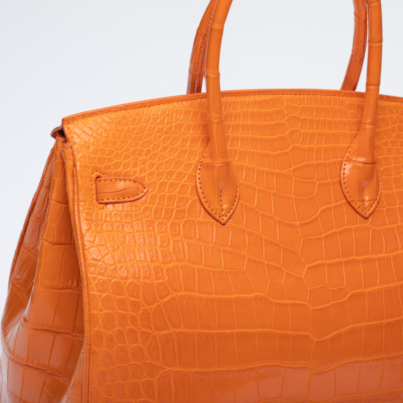 Сумка в стиле Birkin 35 из крокодиловой кожи