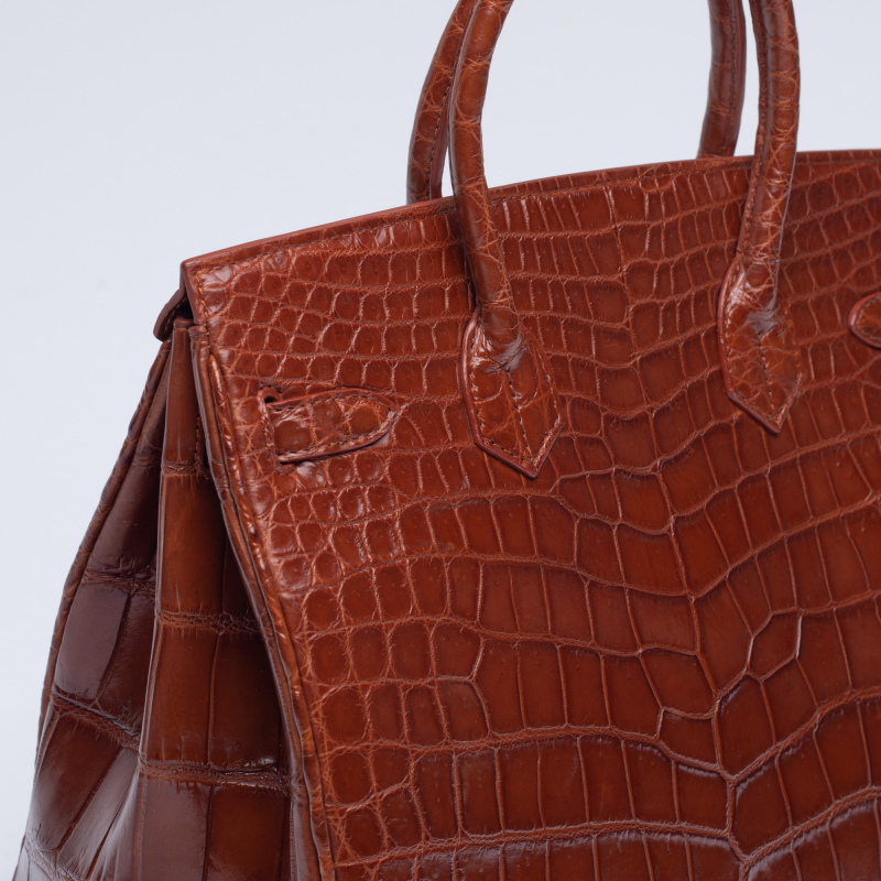 Сумка в стиле Birkin 30 из крокодиловой кожи