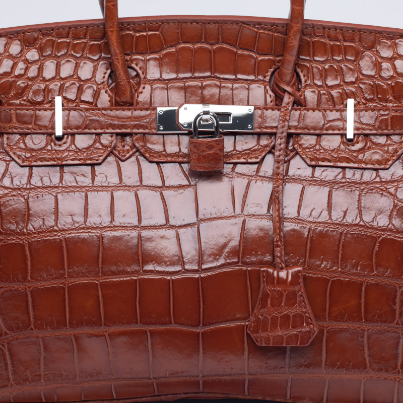Сумка в стиле Birkin 30 из крокодиловой кожи