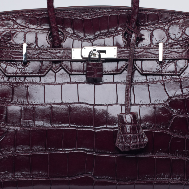 Сумка в стиле Birkin 30 из крокодиловой кожи