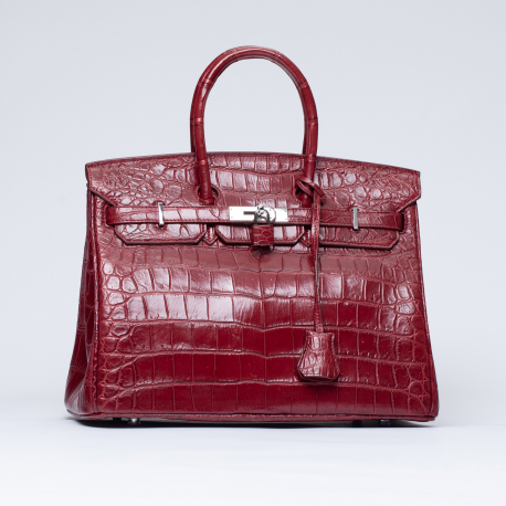 Сумка в стиле Birkin 35 из кожи крокодила