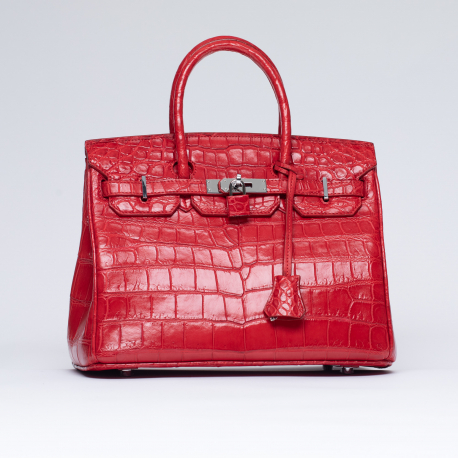 Сумка в стиле Hermès Birkin 30 из кожи крокодила