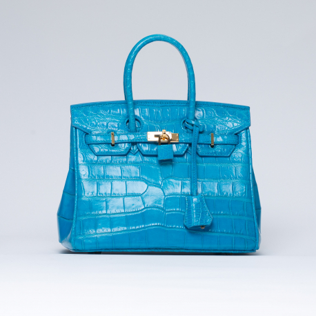 Сумка в стиле Hermès Birkin 25 из кожи крокодила