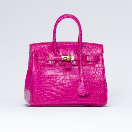 Сумка в стиле Hermès Birkin 25 из кожи крокодила