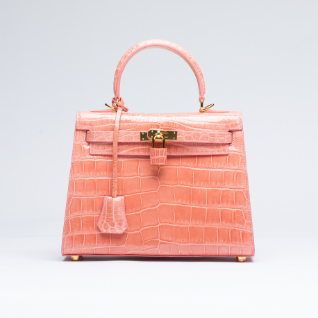 Сумка в стиле Hermès Kelly 25 из кожи крокодила