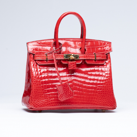 Сумка в стиле Hermès Birkin 25 из кожи крокодила