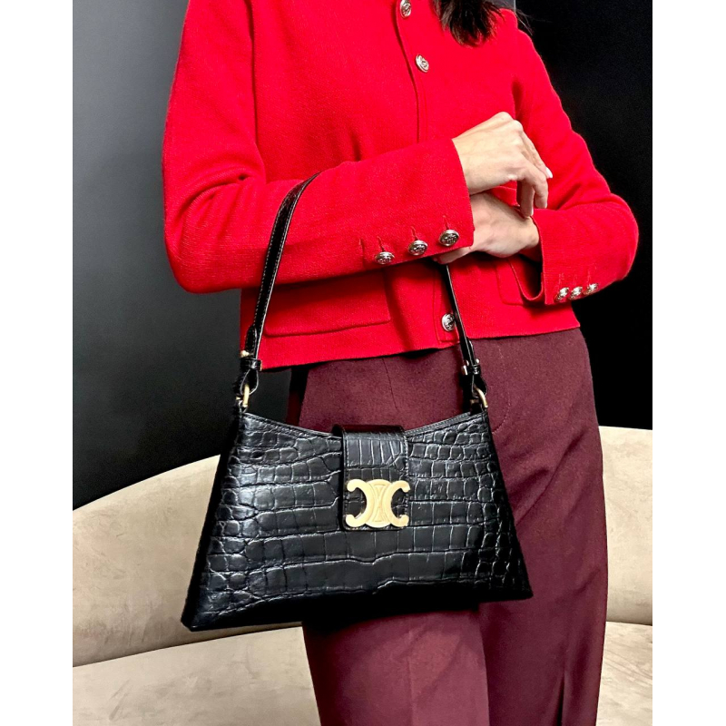 Сумка из кожи крокодила в стиле Celine