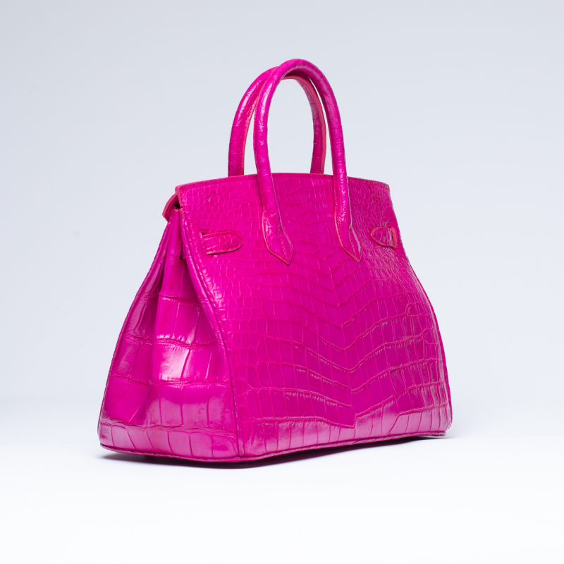 Сумка в стиле Hermès Birkin 30 из кожи крокодила
