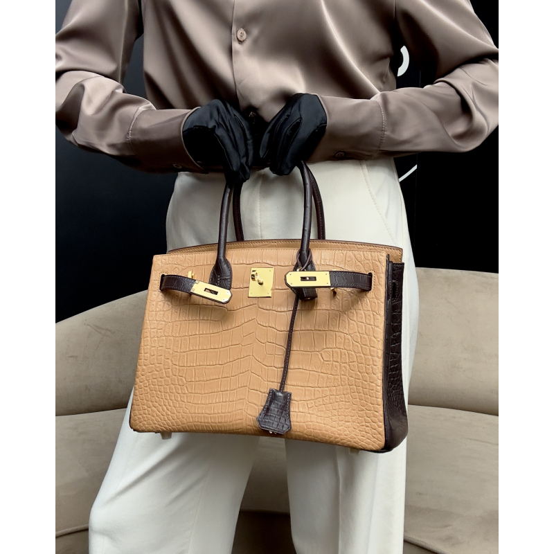 Сумка в стиле Hermès Birkin 30 из крокодиловой кожи