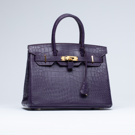 Сумка в стиле Hermès Birkin 30 из кожи крокодила