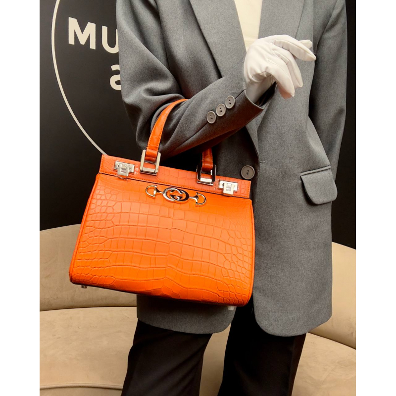 Сумка из кожи крокодила в стиле Gucci