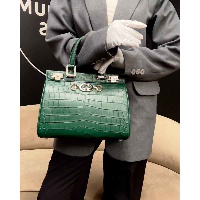Сумка из кожи крокодила в стиле Gucci