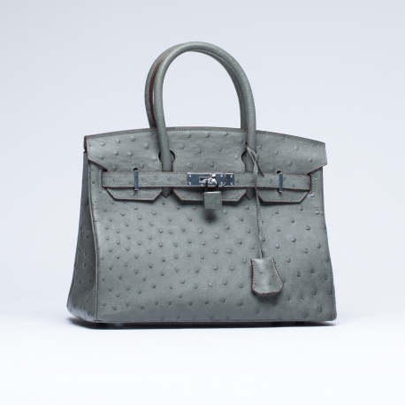 Сумка в стиле Hermès Birkin 30 из страусиной кожи