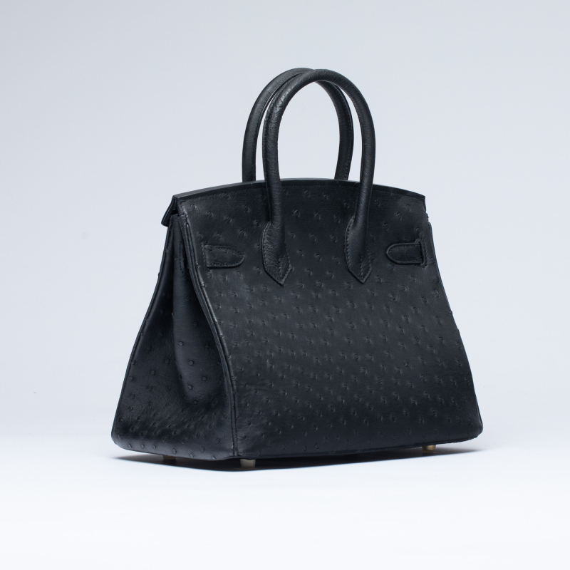 Сумка в стиле Hermès Birkin 30 из страусиной кожи