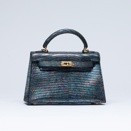 Сумка в стиле Hermès Kelly из кожи варана