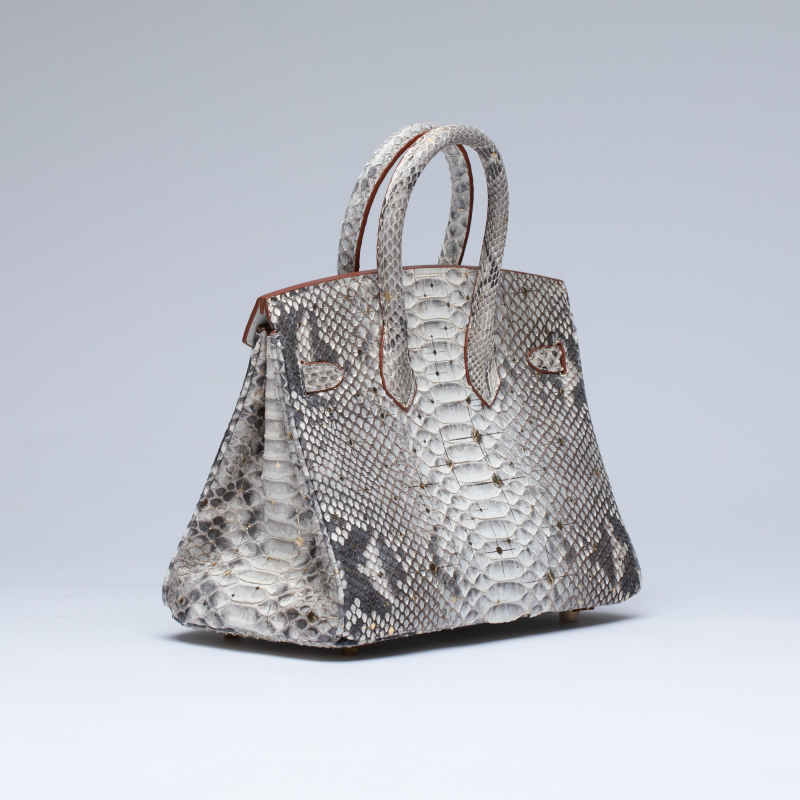 Сумка в стиле Hermès Birkin 25 из кожи питона