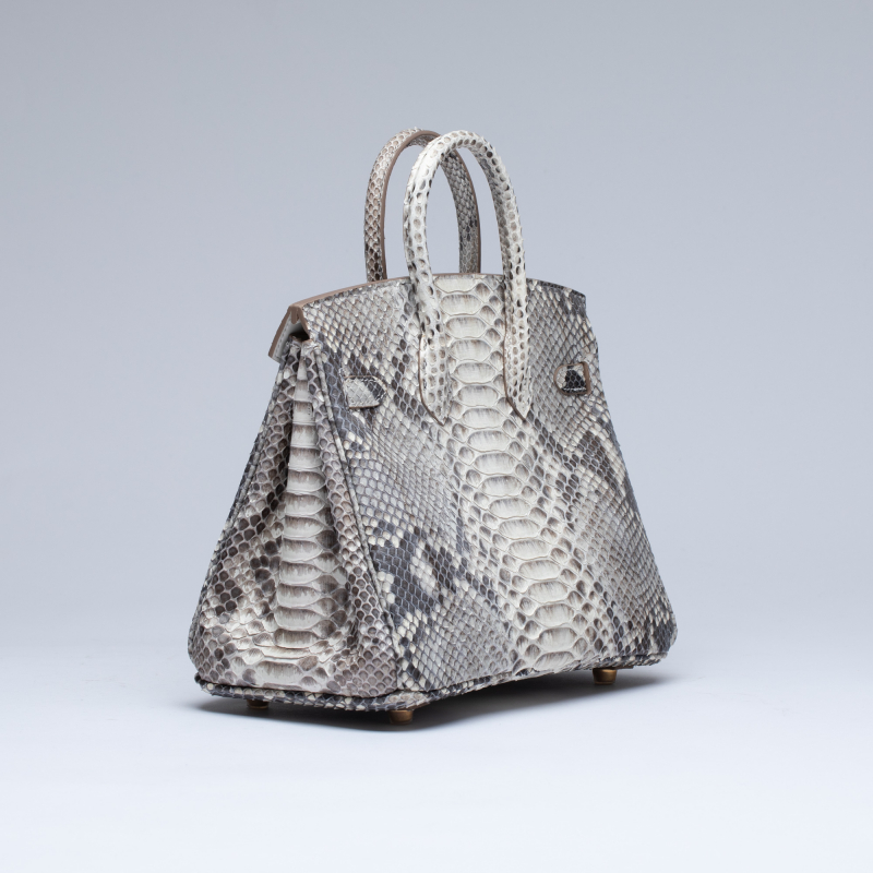 Сумка в стиле Hermès Birkin 25 из кожи питона