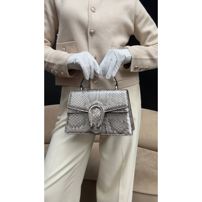 Сумка из кожи питона в стиле Gucci