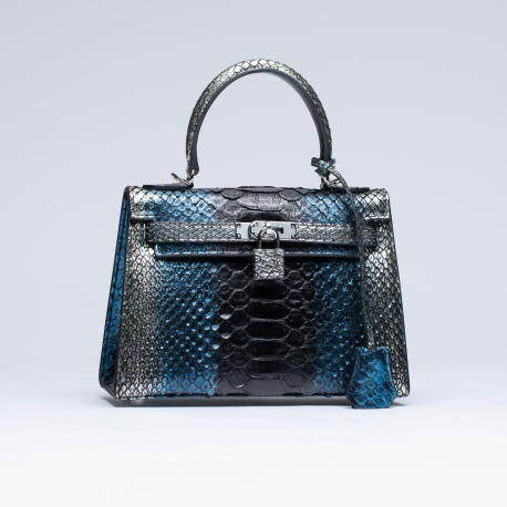 Сумка в стиле Hermès Kelly из кожи питона