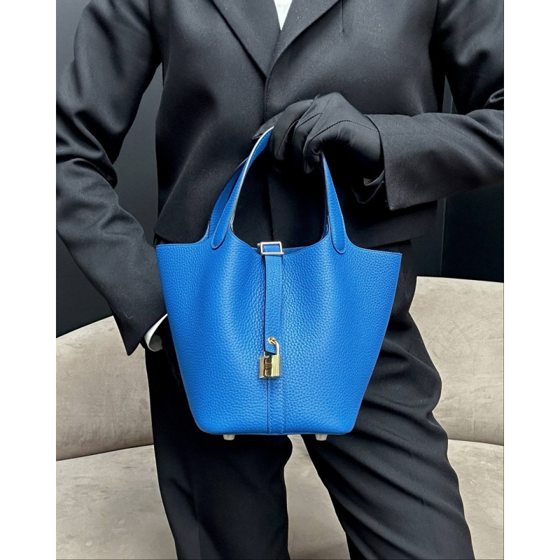 Сумка в стиле Hermès Picotin из кожи Togo