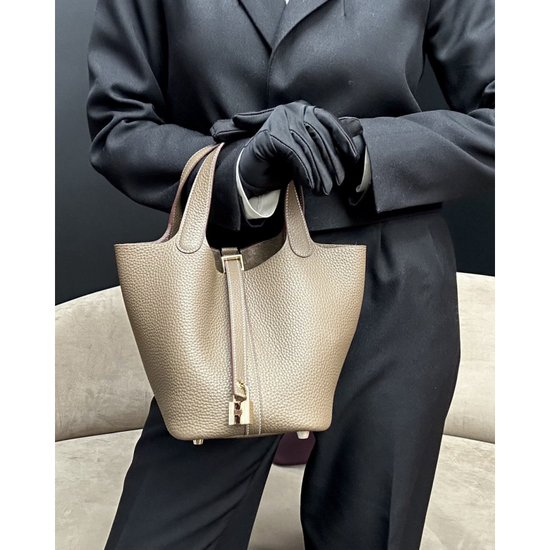 Сумка в стиле Herm&egrave;s Picotin из кожи Togo