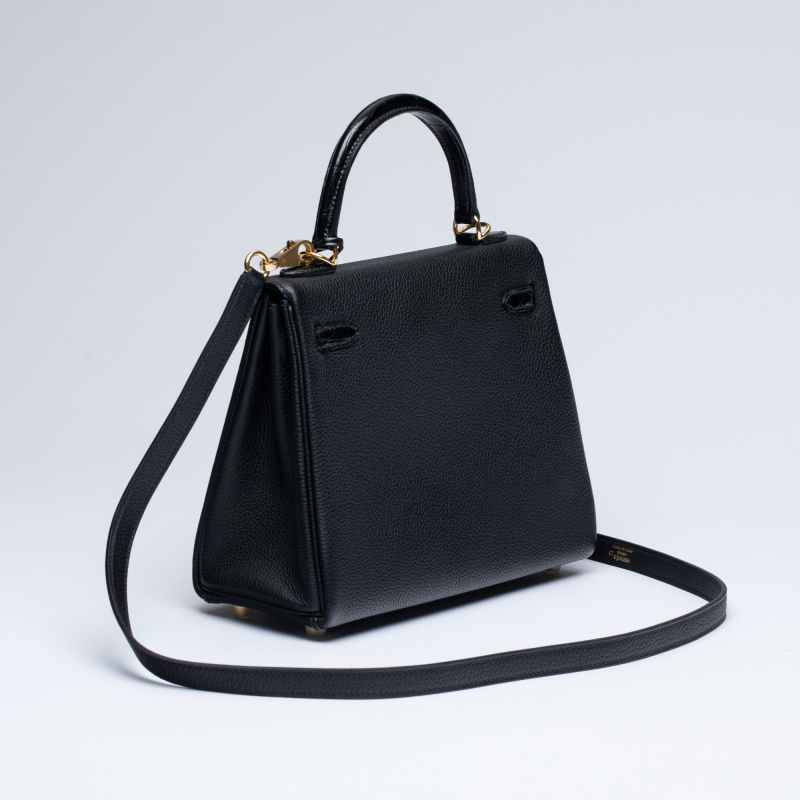 Сумка в стиле Hermès Kelly 25 из кожи Togo и крокодила Porosus