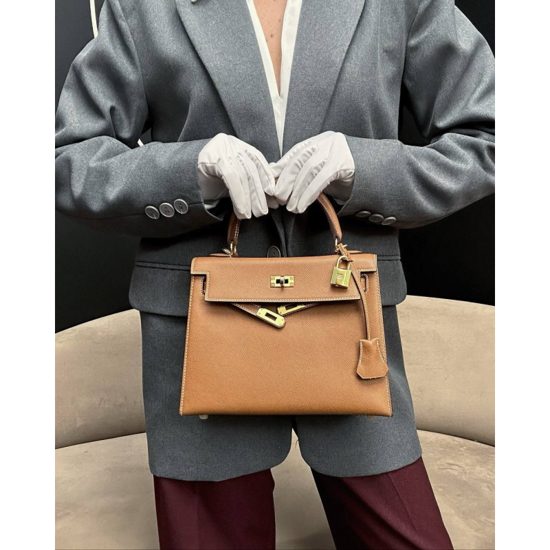 Сумка в стиле Hermès Kelly 25 из кожи Epsom
