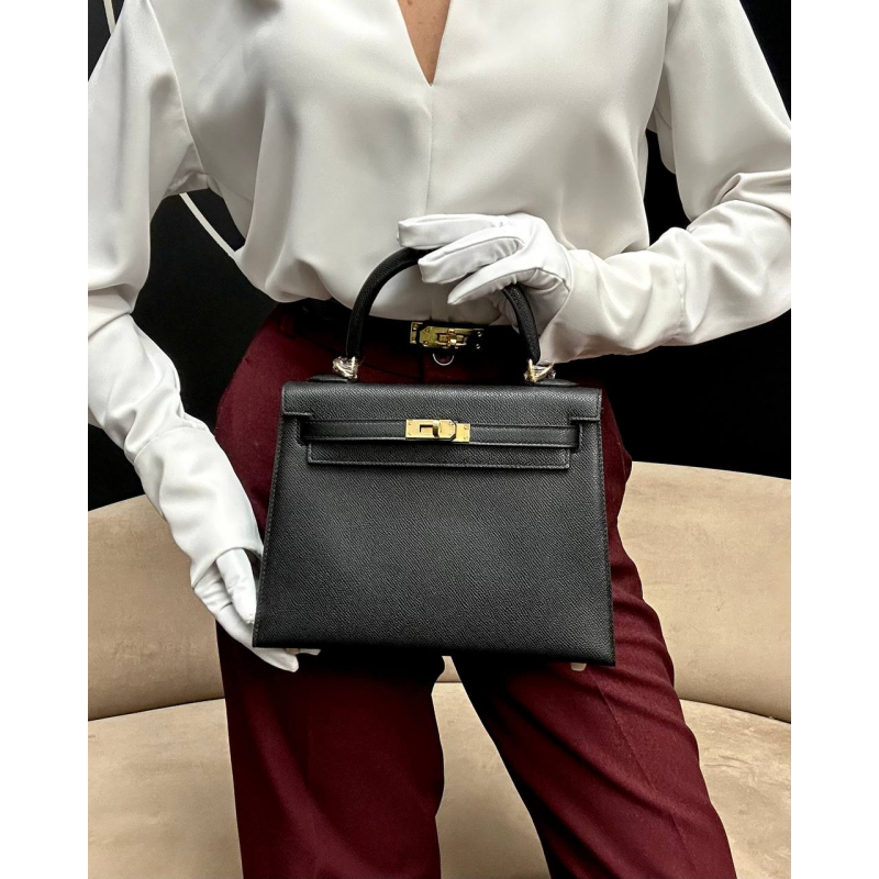 Сумка в стиле Hermès Kelly 25 из кожи Epsom
